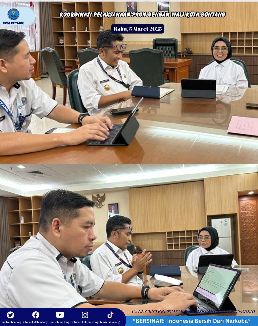 KOORDINASI PELAKSANAAN P4GN DENGAN WALI KOTA BONTANG